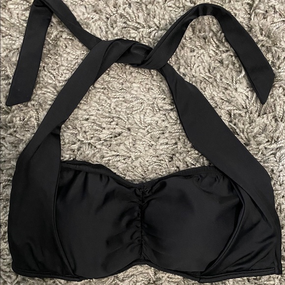 F21 Black Halter Bikini Top XL - Picture 1 of 3